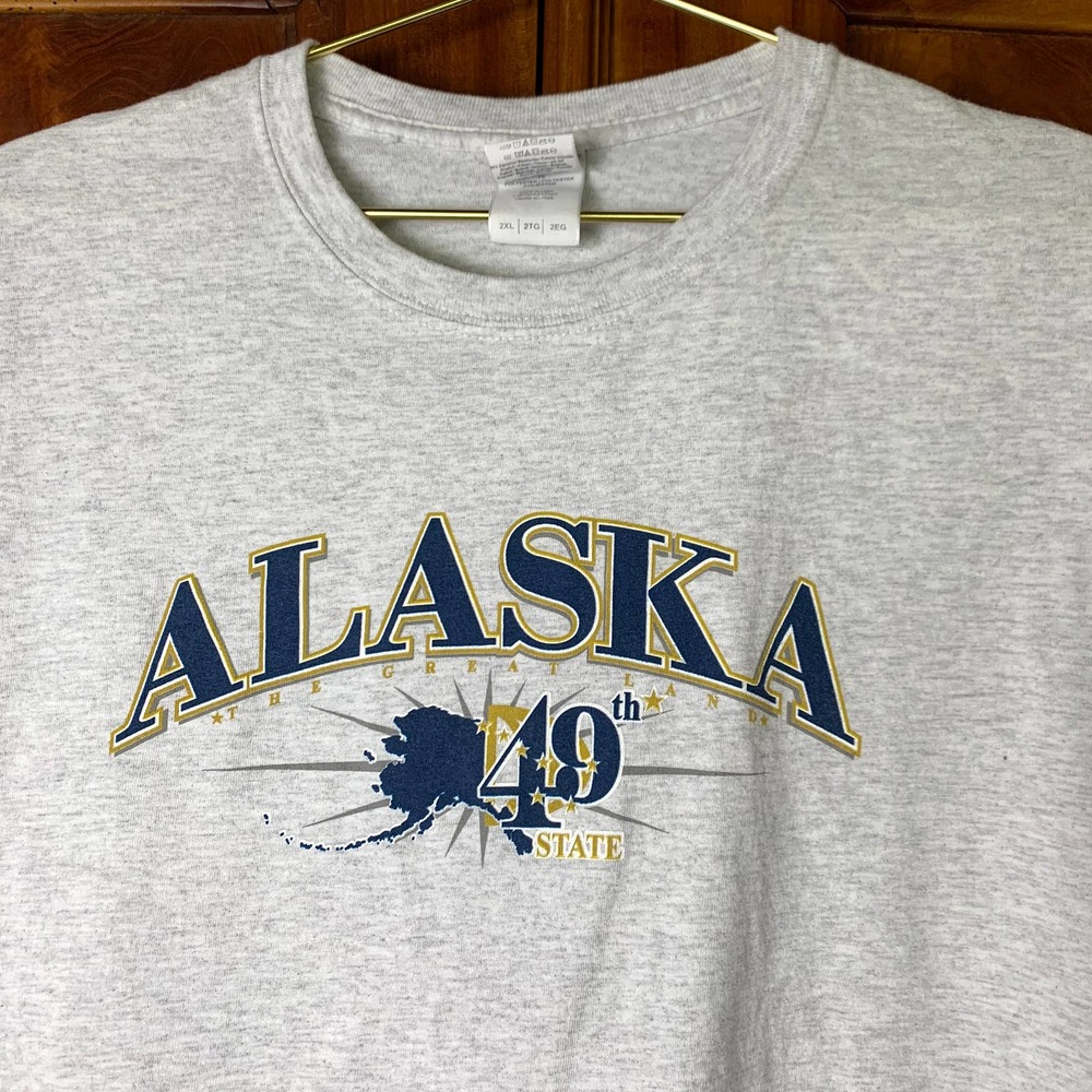 Vintage Y2K Alaska 49th State T-Shirt - XXL